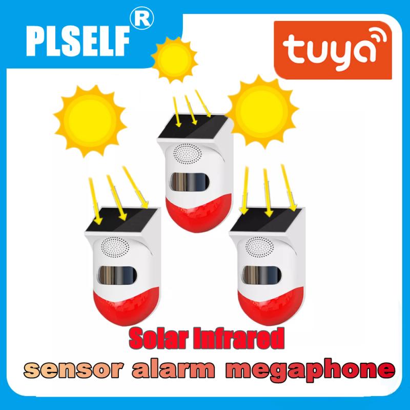 Tuya 와이파이 태양 야외 PIR 방수 와이파이 경보 시스템 인간의 신체 센서 적외선 감지기 스마트 무선